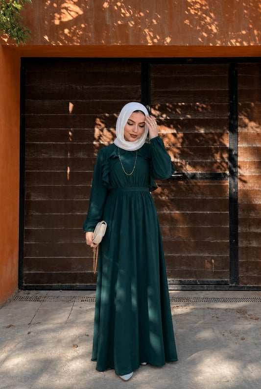DIYALA Crystal Chiffon Dress