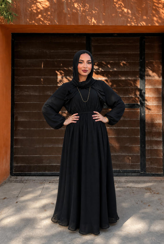 DIYALA Crystal Chiffon Dress
