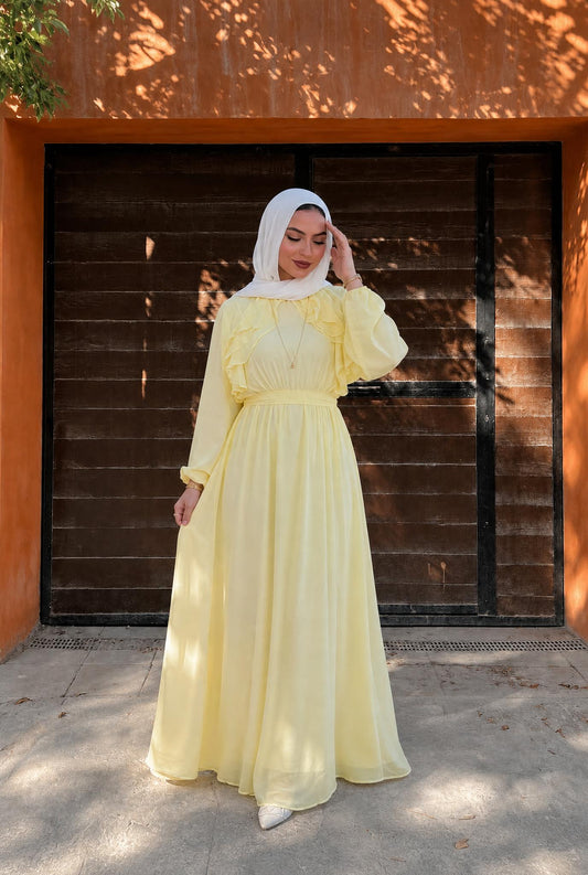 DIYALA Crystal Chiffon Dress