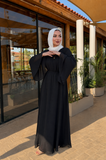 DIYALA Pleated Chiffon Dress